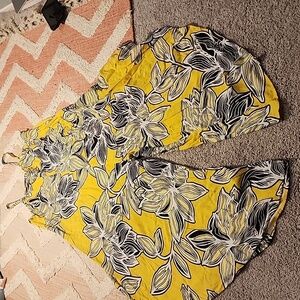 Floral Spaghetti strap romper  size L